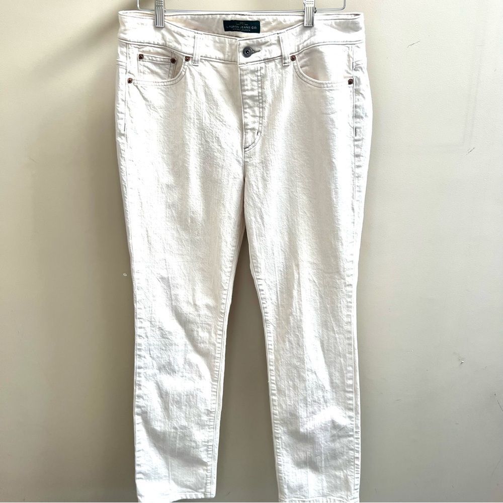 Ralph Lauren cream straight leg Jeans Sz 12